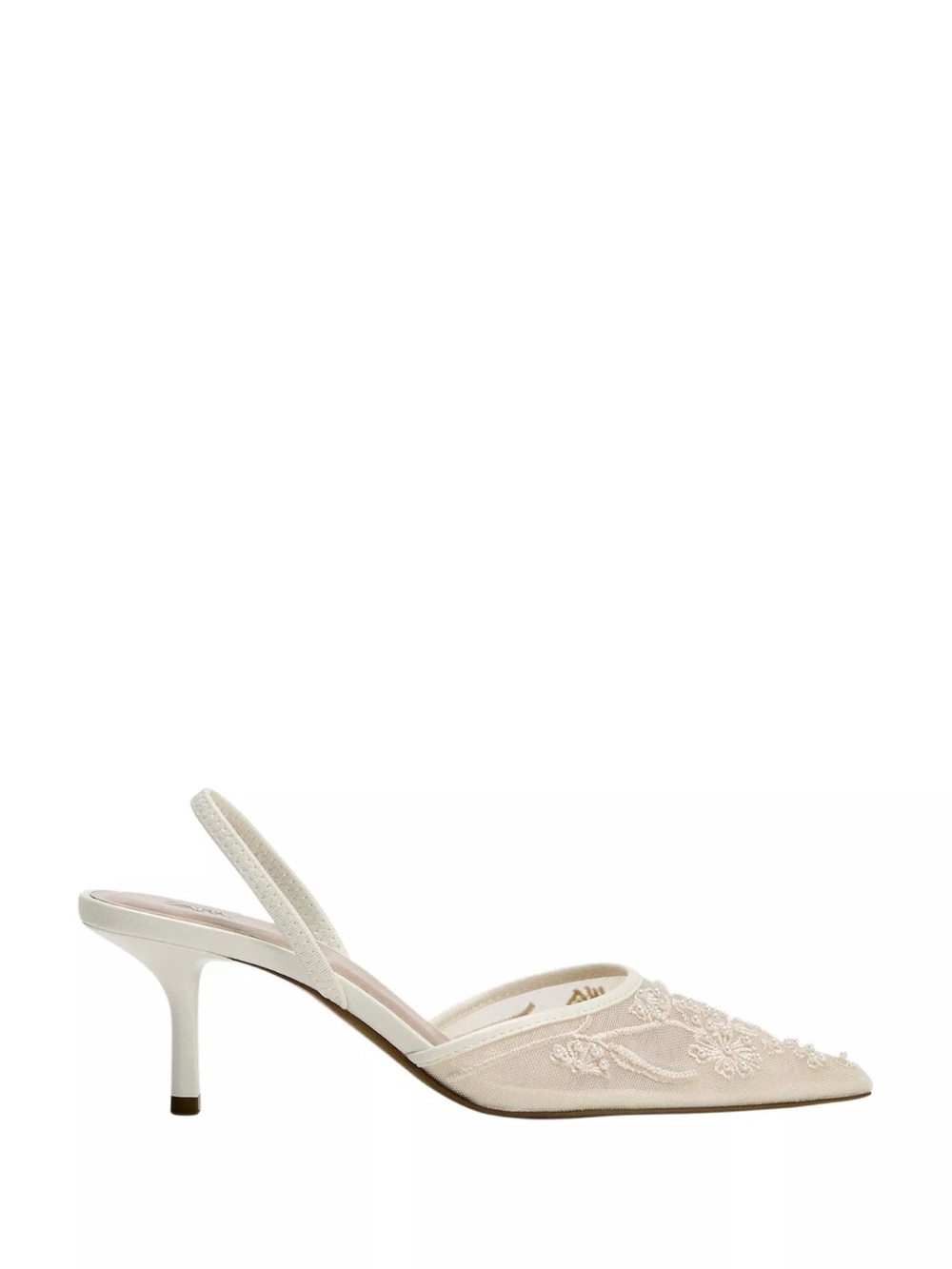 Zara Embroidered Mesh Slingbacks - Picture 2 of 4